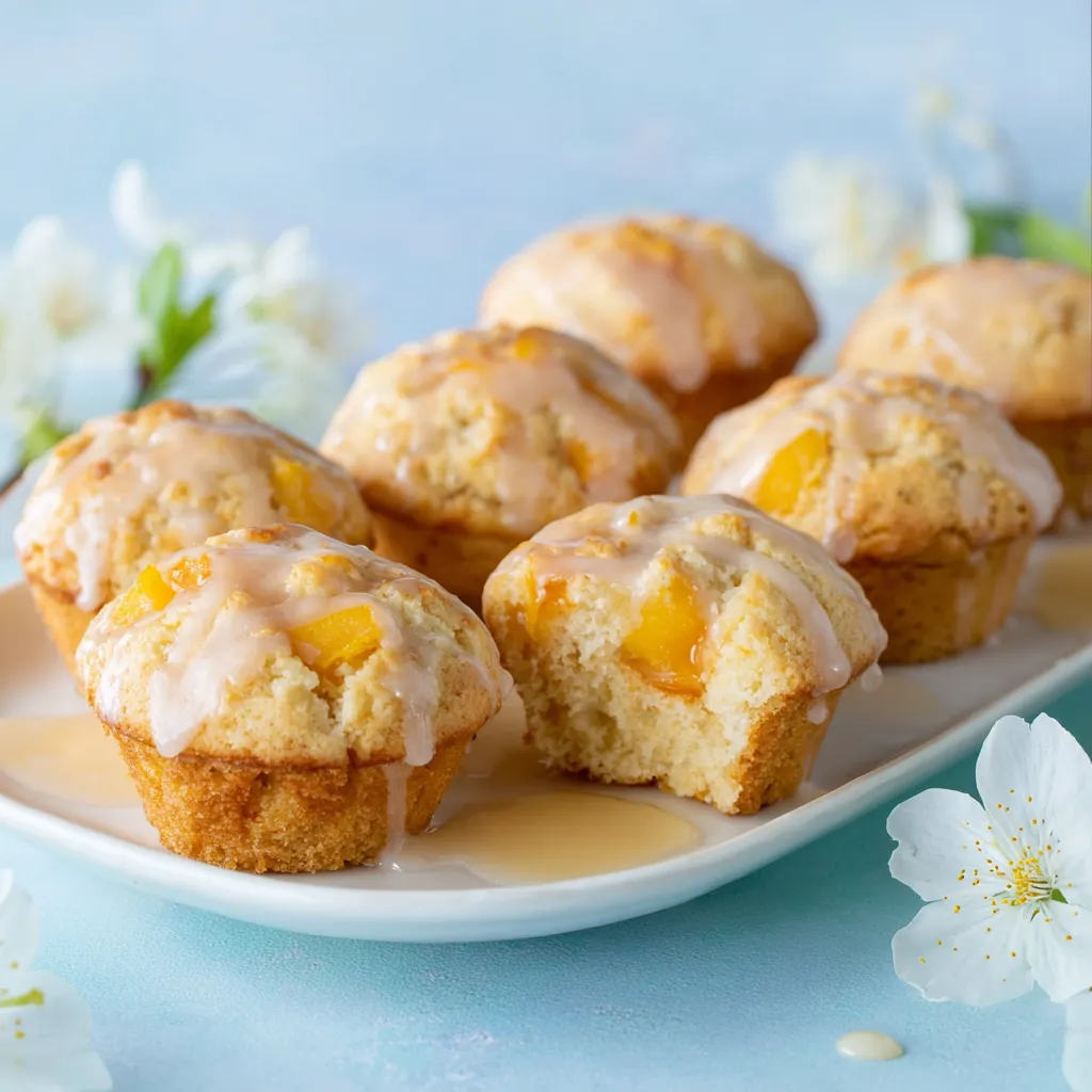 Mango Muffins baked with Passion Fruit Glaze