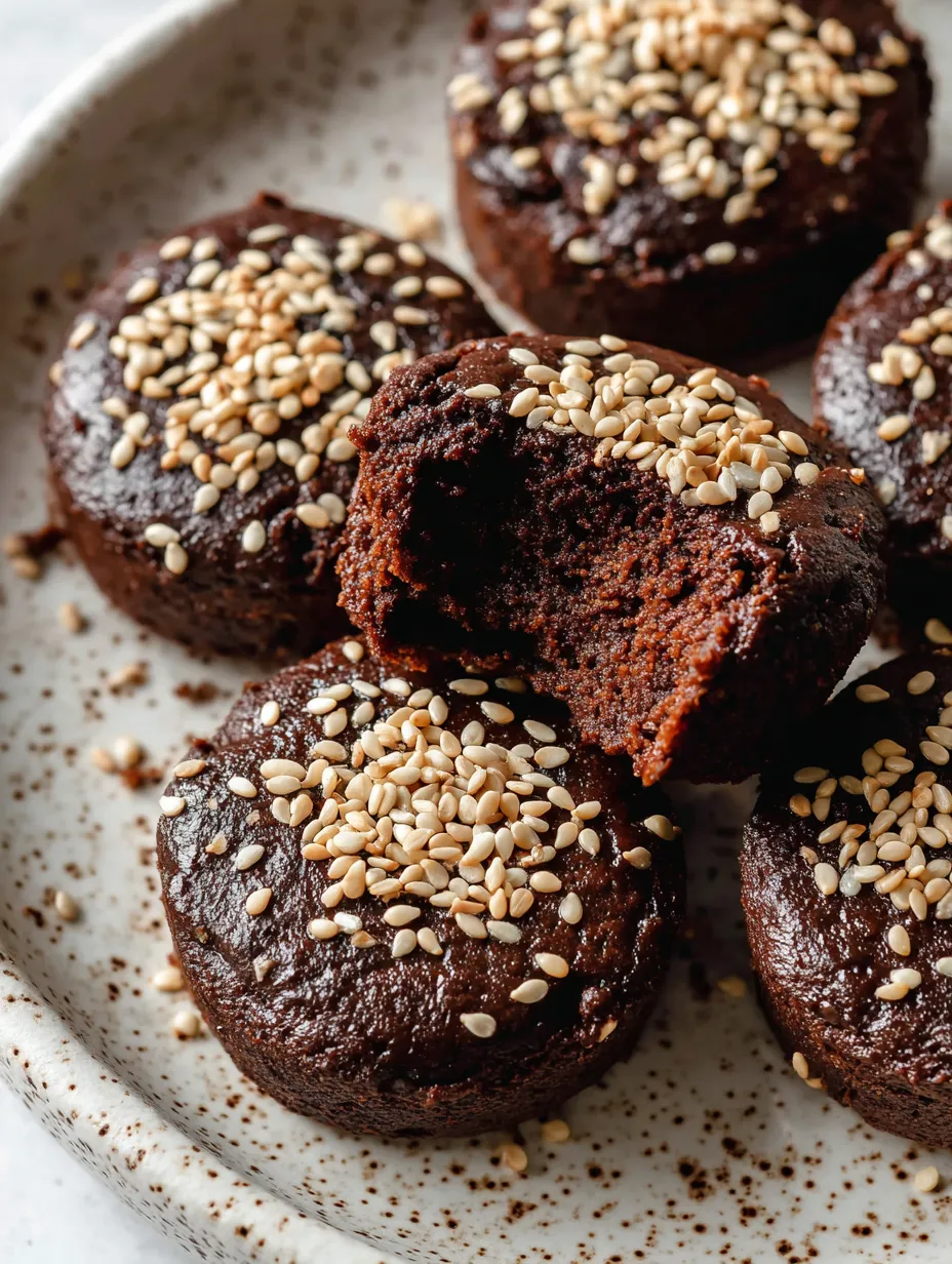 A plate of chocolate cake with nuts on top.