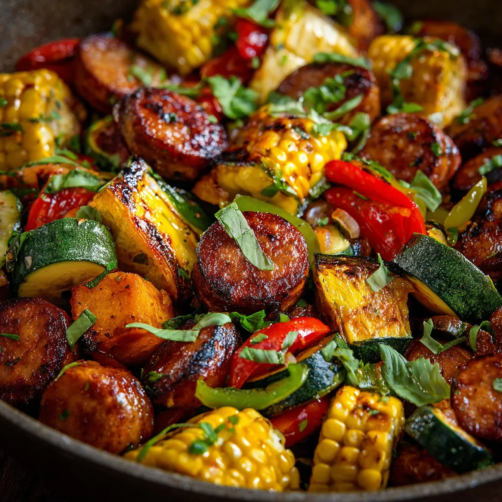 Andouille Summer Sausage Skillet