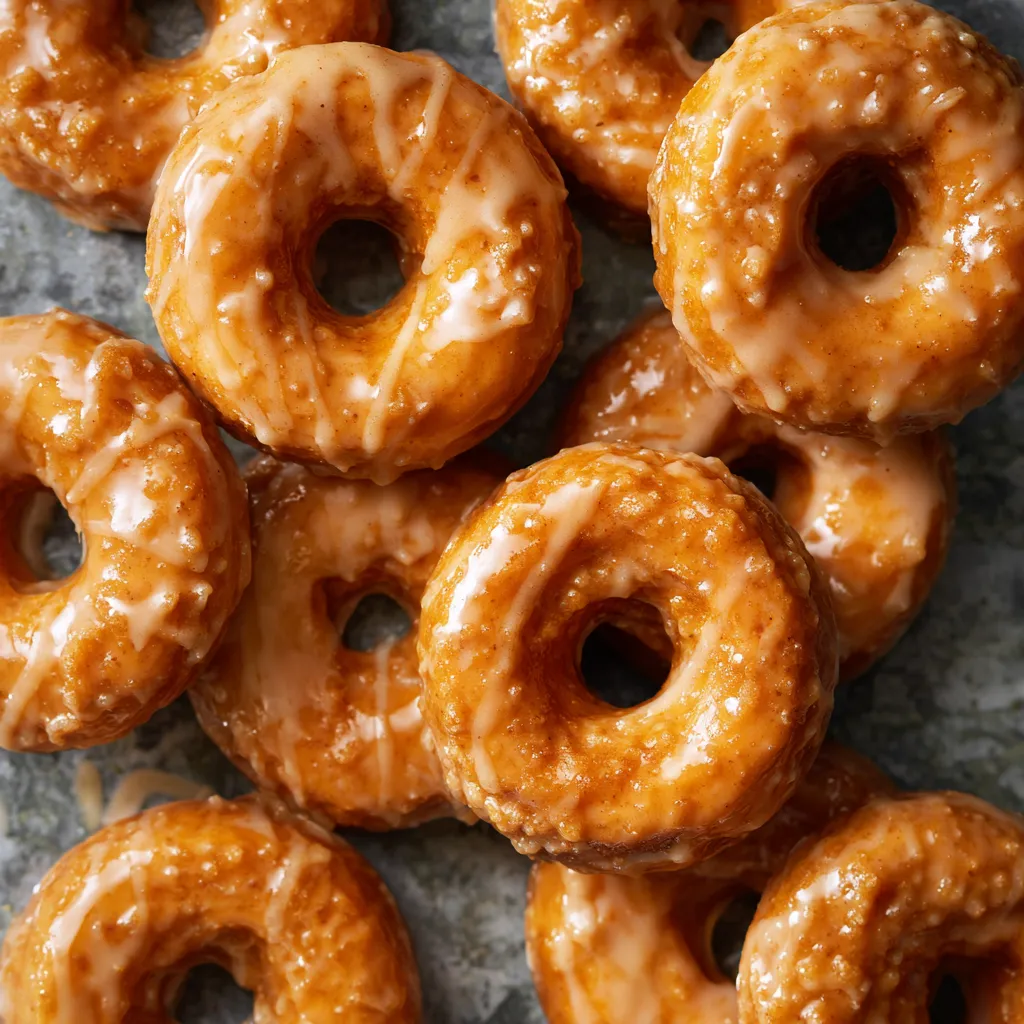Baked Pumpkin Donuts with Maple Glaze