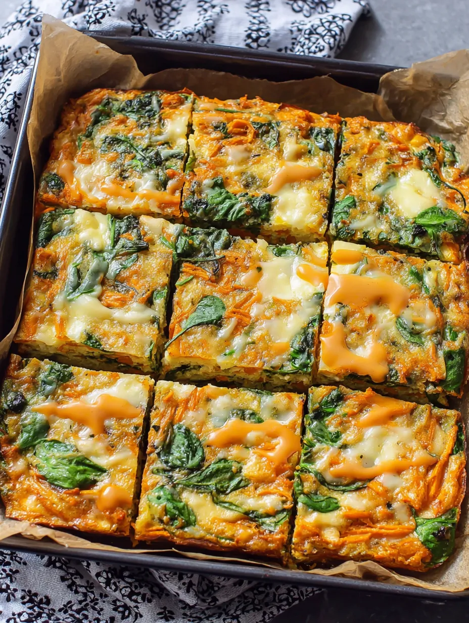 Tray of Sweet Potato and Egg Casserole with a cheesy top.