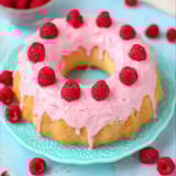 Raspberry Angel Food Cake.