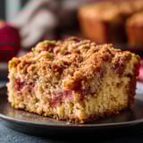 Double Crumb Rhubarb Coffee Cake