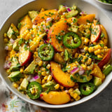 Sweet Corn Salad with Peaches