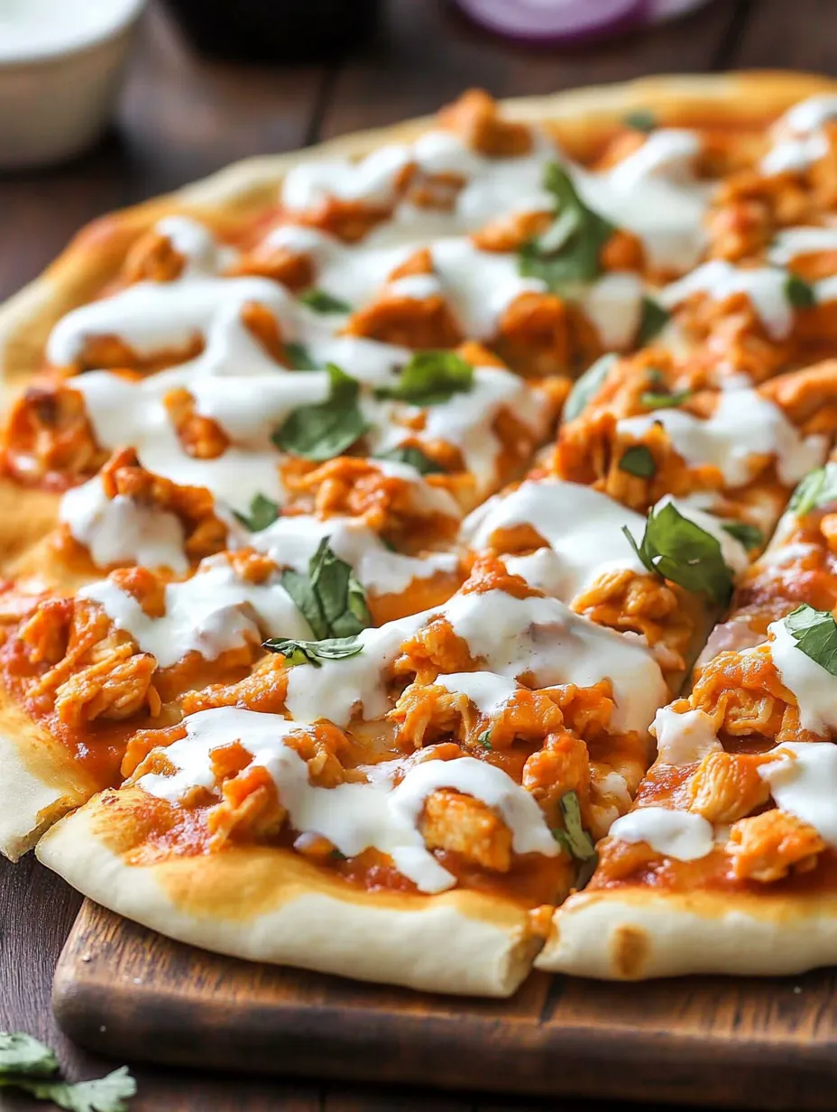 Buffalo Chicken Flatbread Pizza