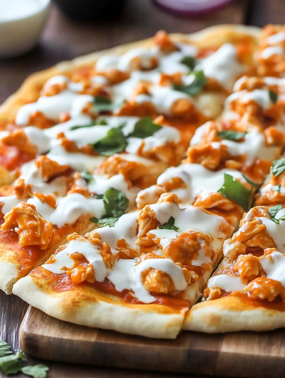 Delicious Buffalo Chicken Flatbread Pizza Recipe