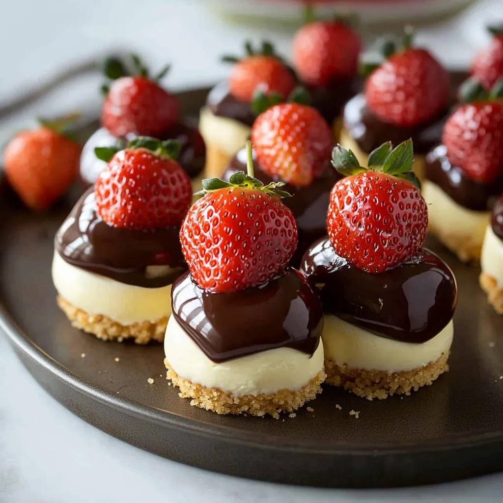 Chocolate Dipped Strawberry Cheesecake