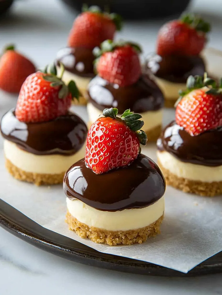 Chocolate Dipped Strawberry Cheesecake Recipe