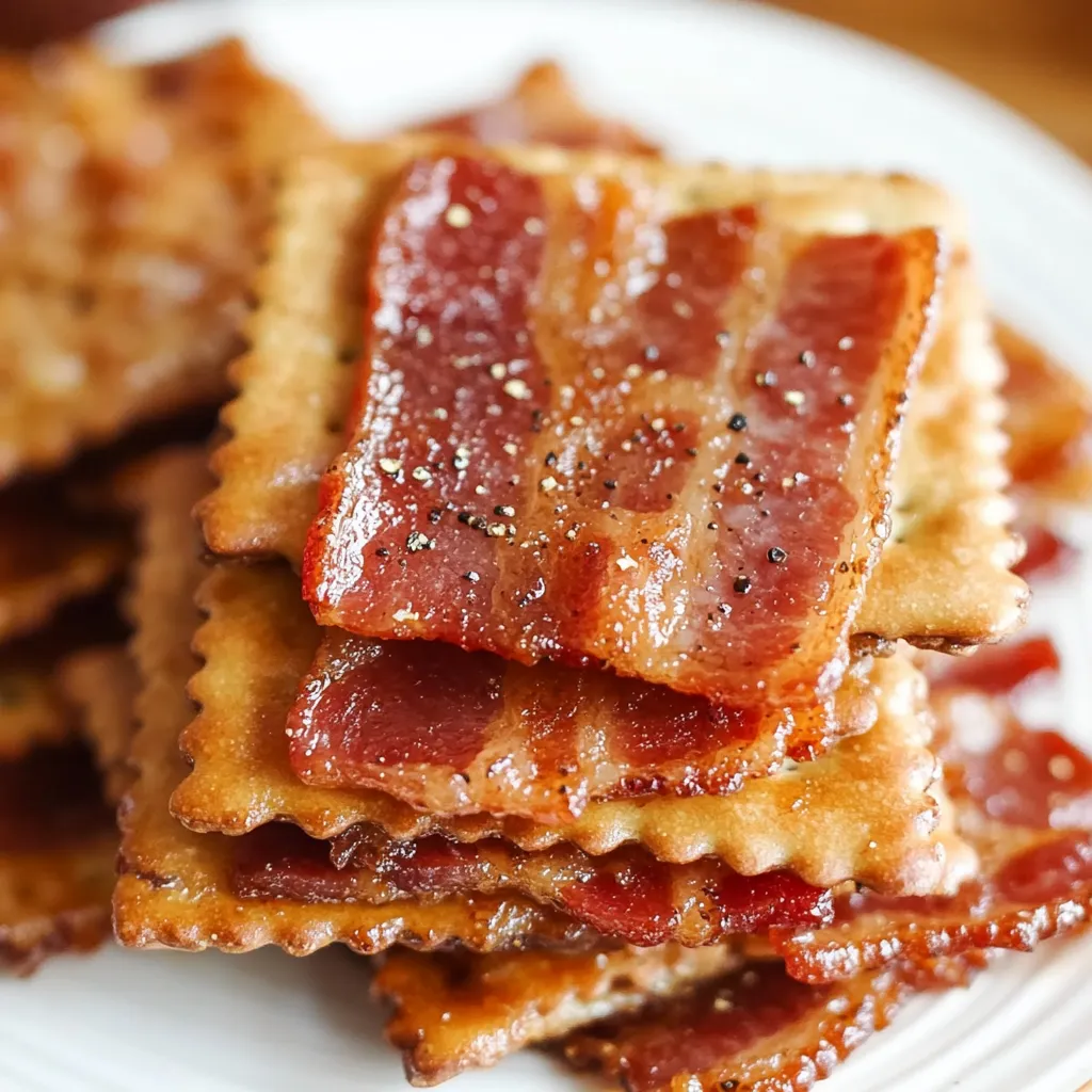 Easy Candied Bacon Crackers