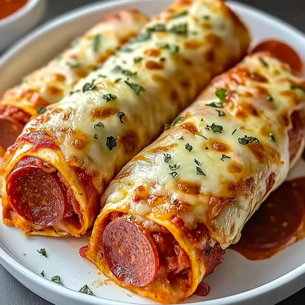 Low-Carb Cheesy Pepperoni Pizza Roll-Ups fáciles de hacer