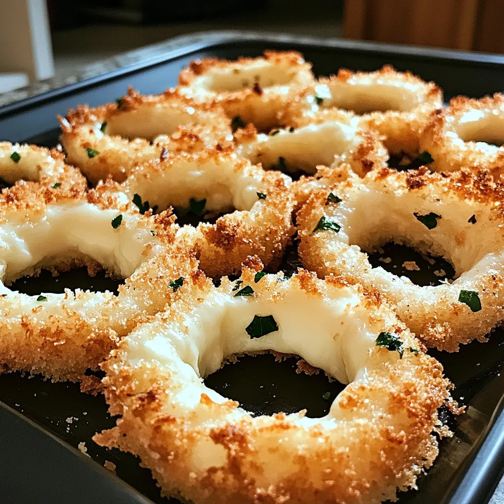 Baked Mozzarella Onion Rings