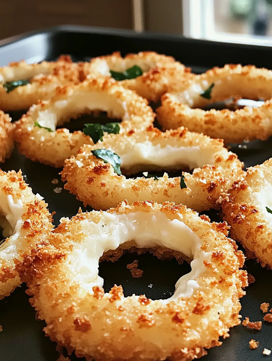 Delicious Baked Mozzarella Onion Rings