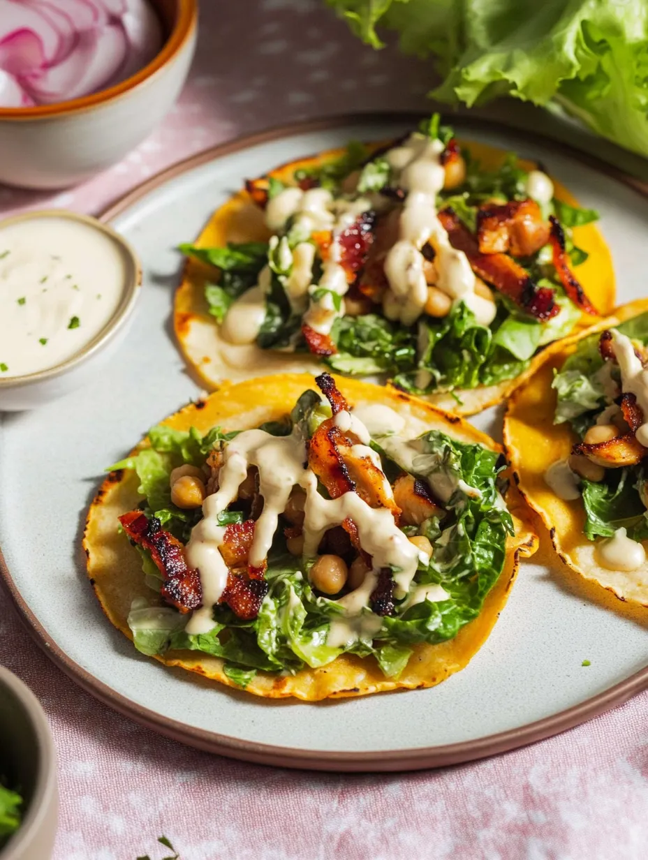 Speedy Smash Chicken Caesar Tacos Recipe