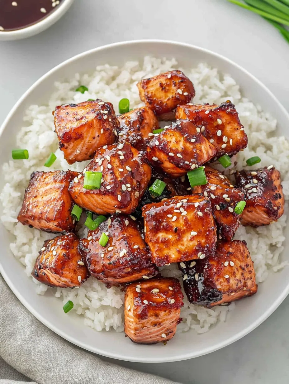 Delcious Honey Garlic Salmon Bites