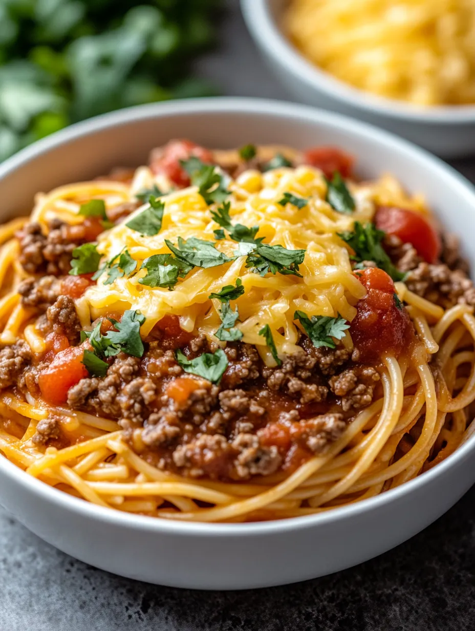 CrockPot Taco Spaghetti