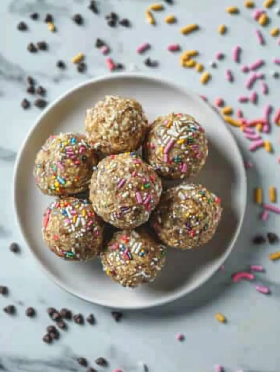 Birthday Cake Protein Balls