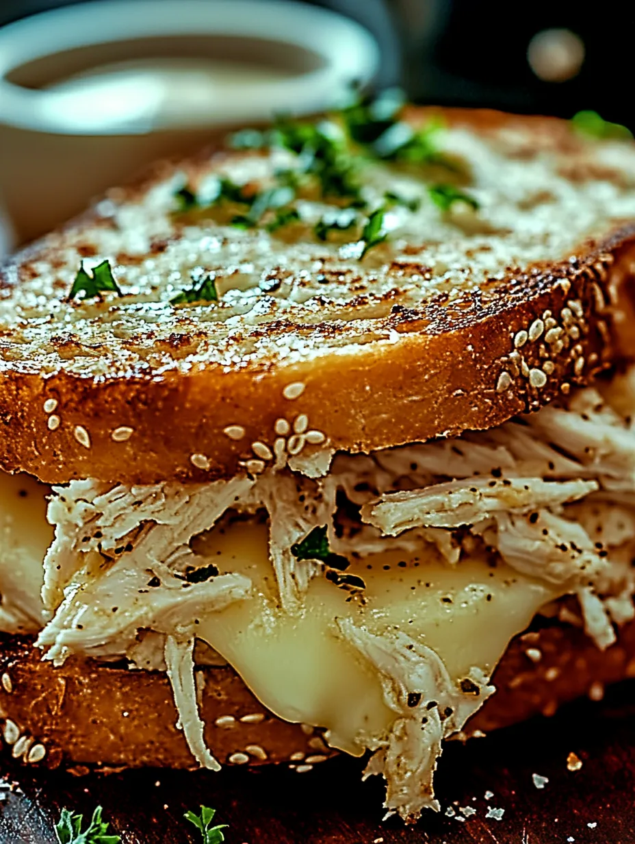 Cheesy Chicken Garlic Bread Sandwich Recipe