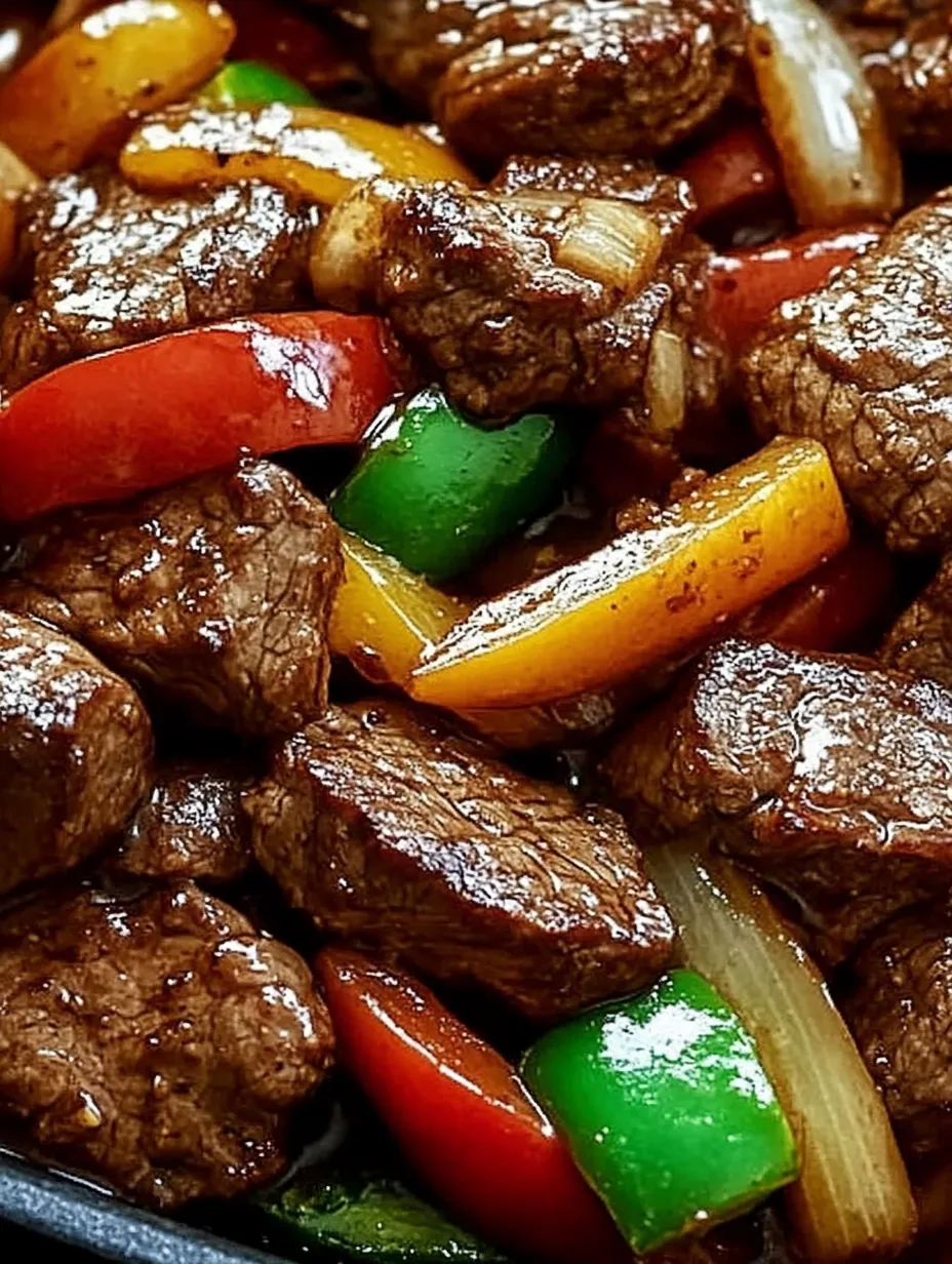 delicious Pepper Steak with Bell Peppers and Onion