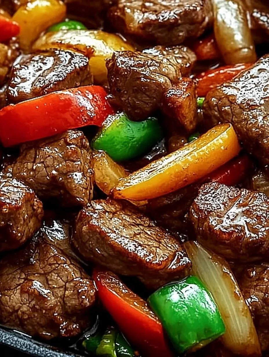 Pepper Steak with Bell Peppers and Onion