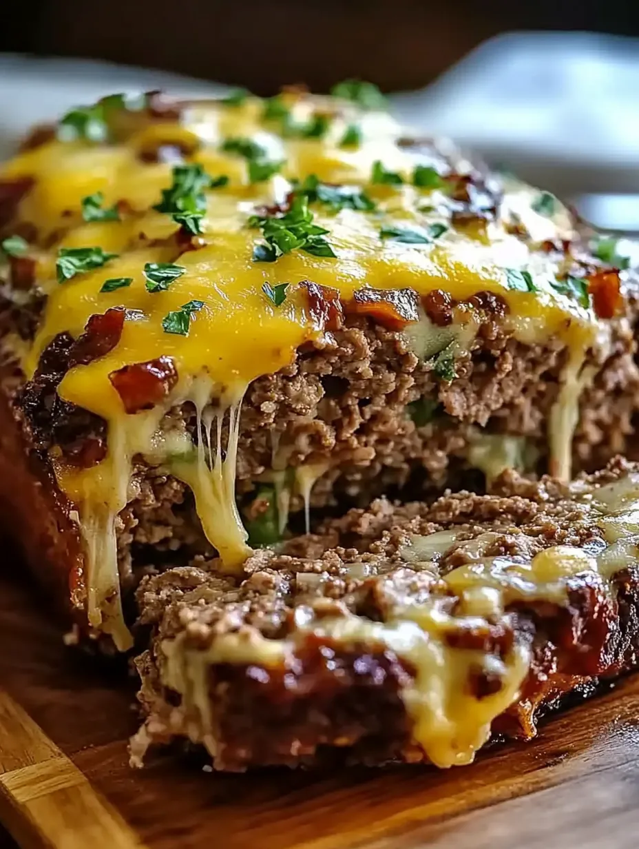 A slice of cheese and meat covered in cheese.