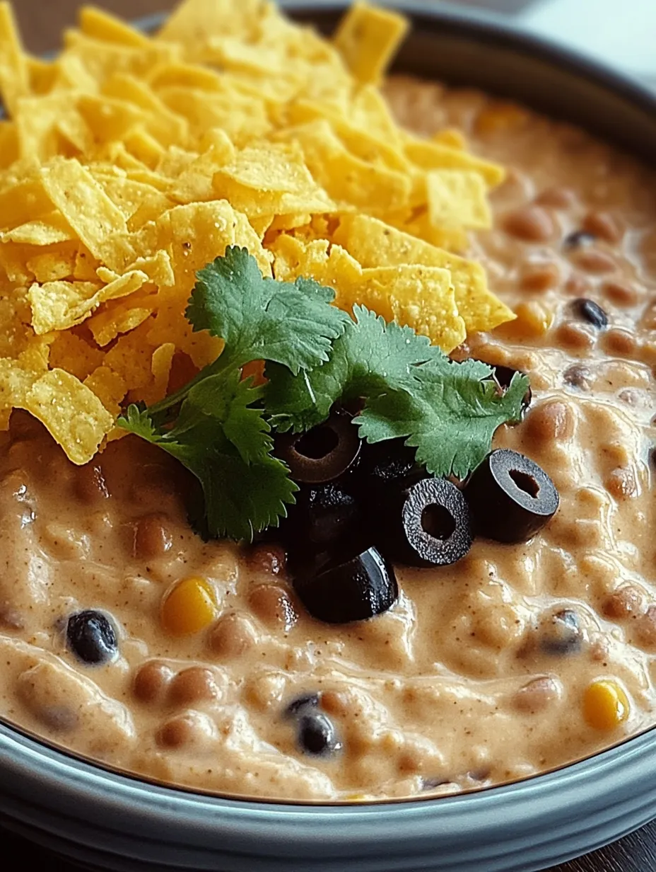 A bowl of food with chips on top.