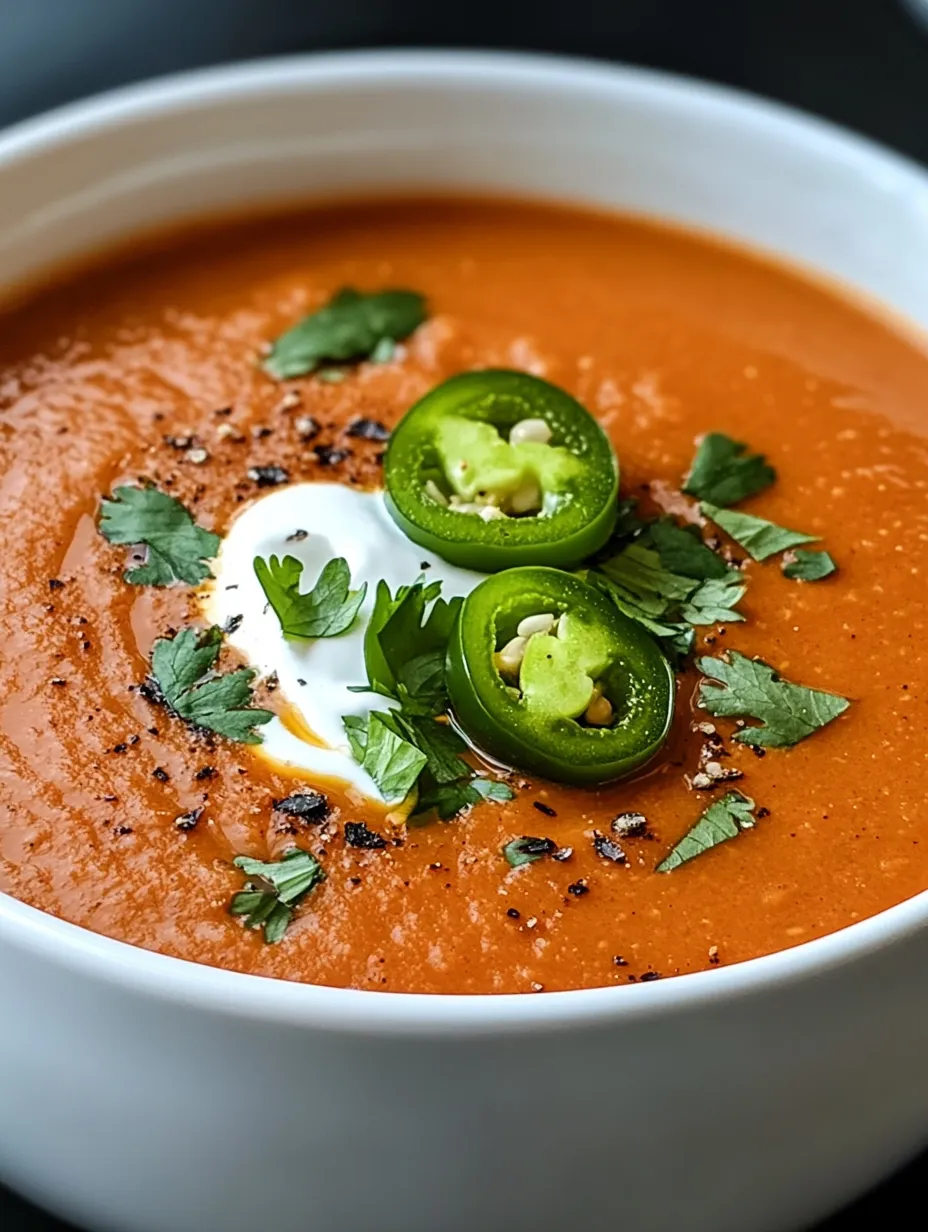 A bowl of soup with a spoon in it.