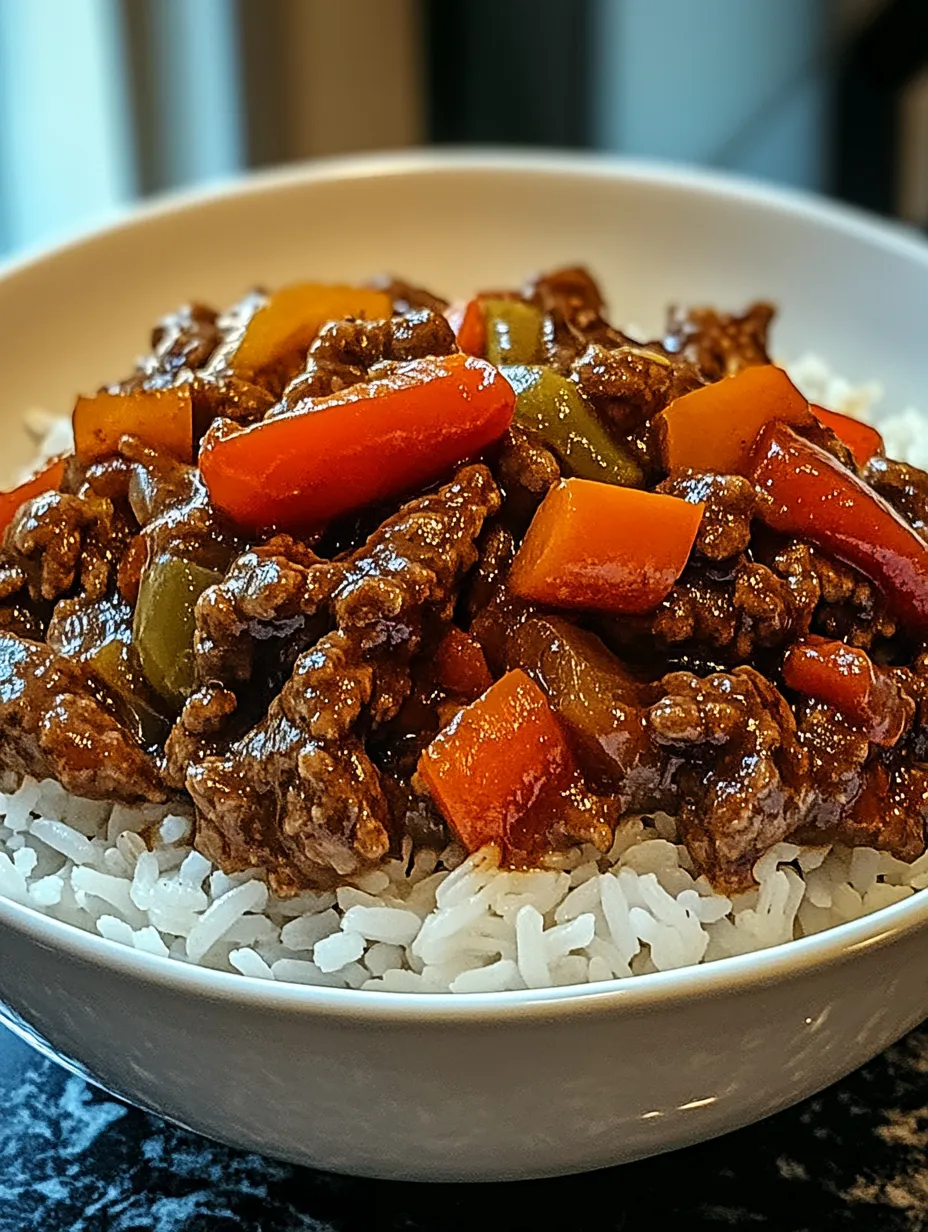 A bowl of beef and vegetable stir fry with rice.