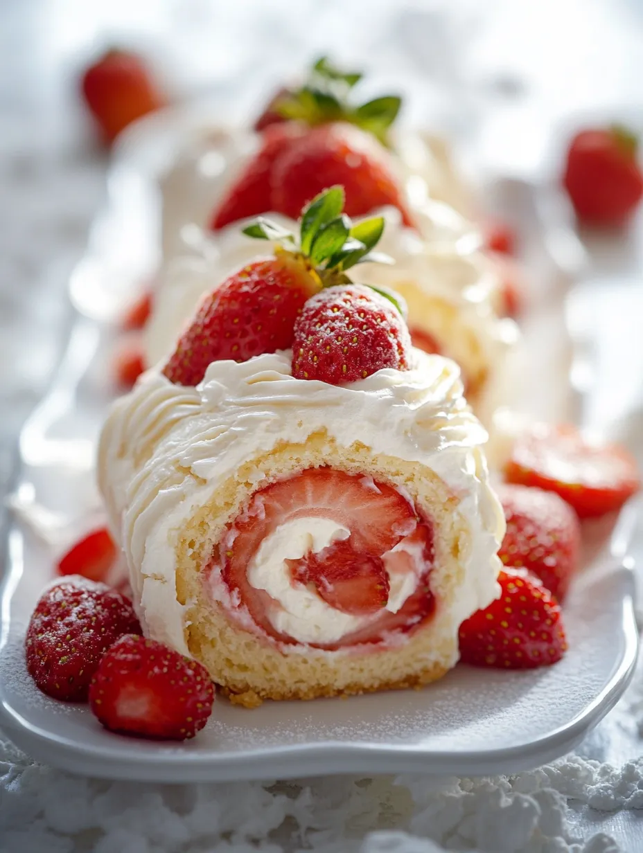 A delicious dessert made with strawberries and cream.