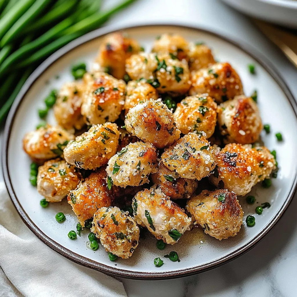 A plate of chicken with herbs and spices on a table.