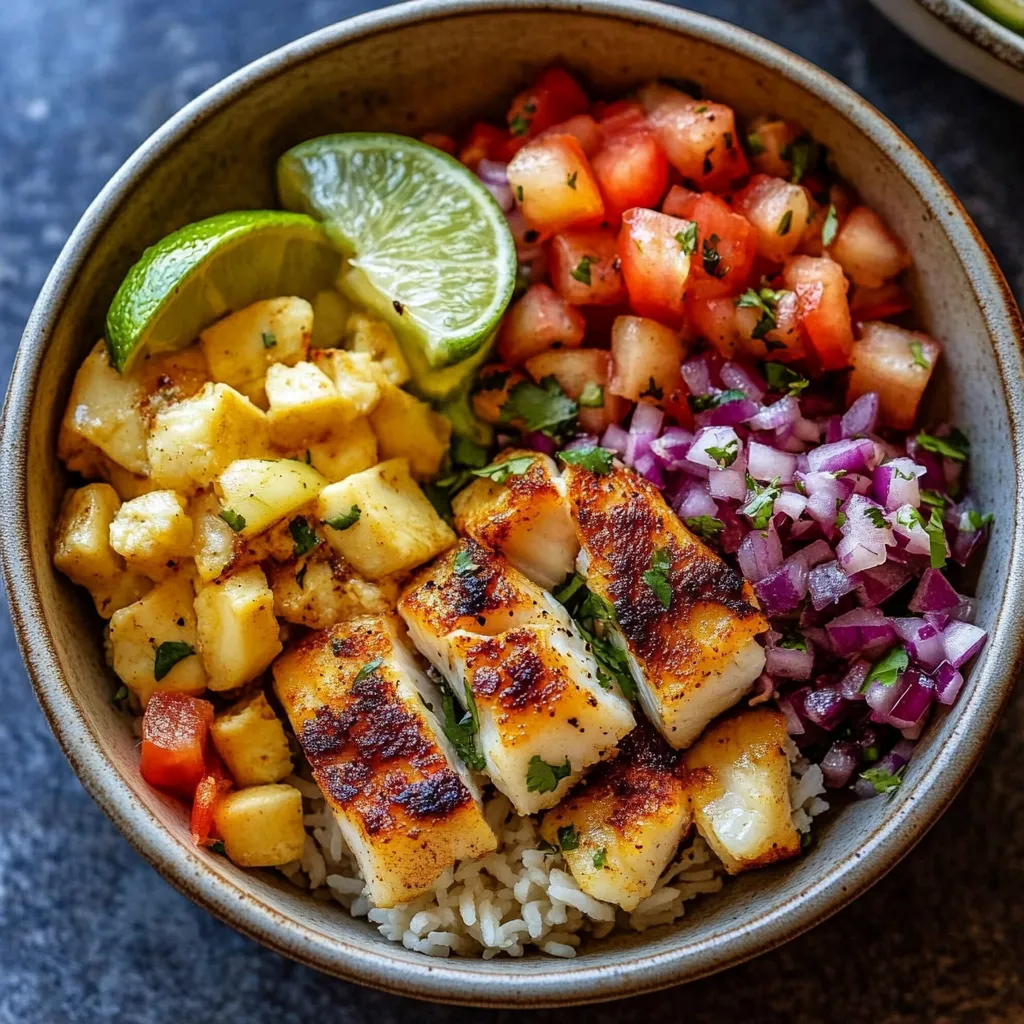 A bowl of food with rice, vegetables, and meat.