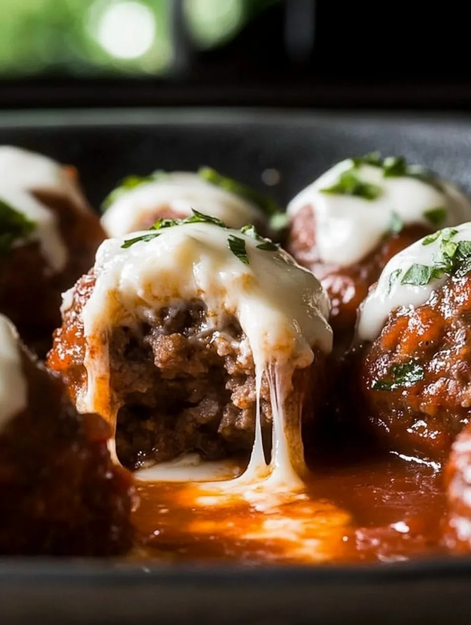 A plate of meatballs with cheese on top.