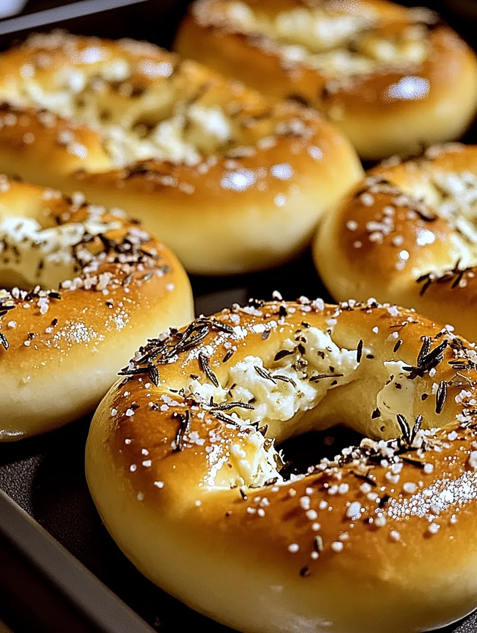 A tray of bagels with sesame seeds on top.