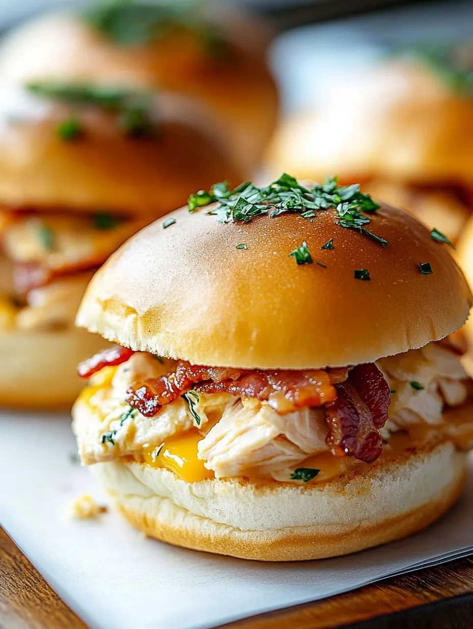 Bacon and chicken sandwiches on a plate.