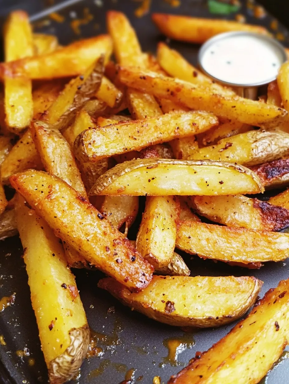 A plate of french fries with a spoonful of salt on top.