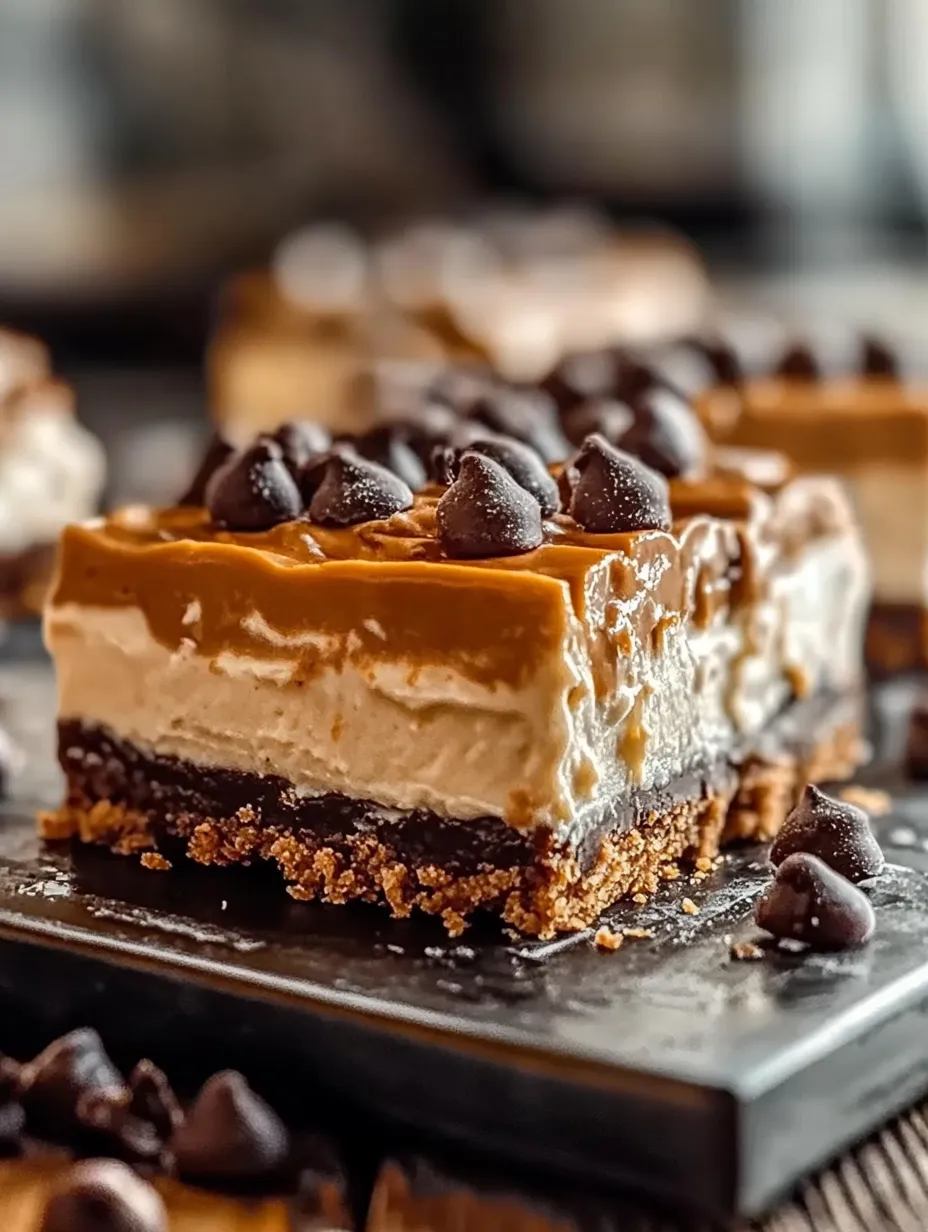 A slice of chocolate cake with chocolate chips on top.