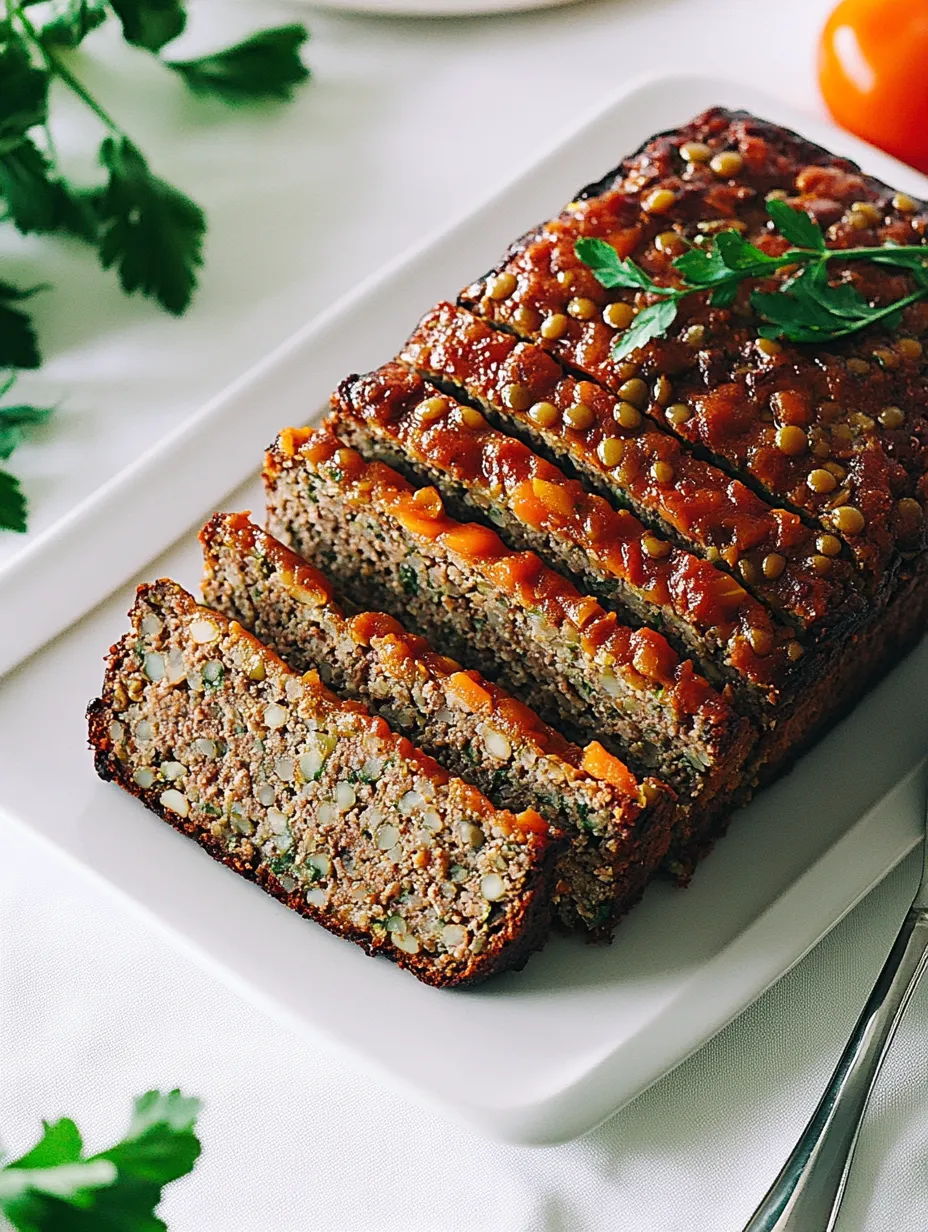 A delicious cake with meat and vegetables on a white plate.