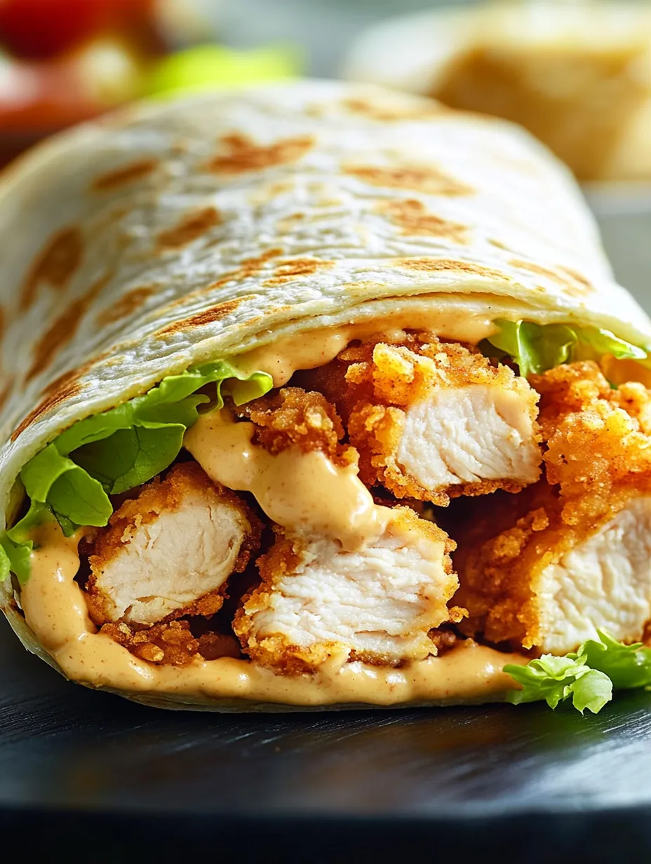 A delicious chicken wrap with lettuce and cheese.