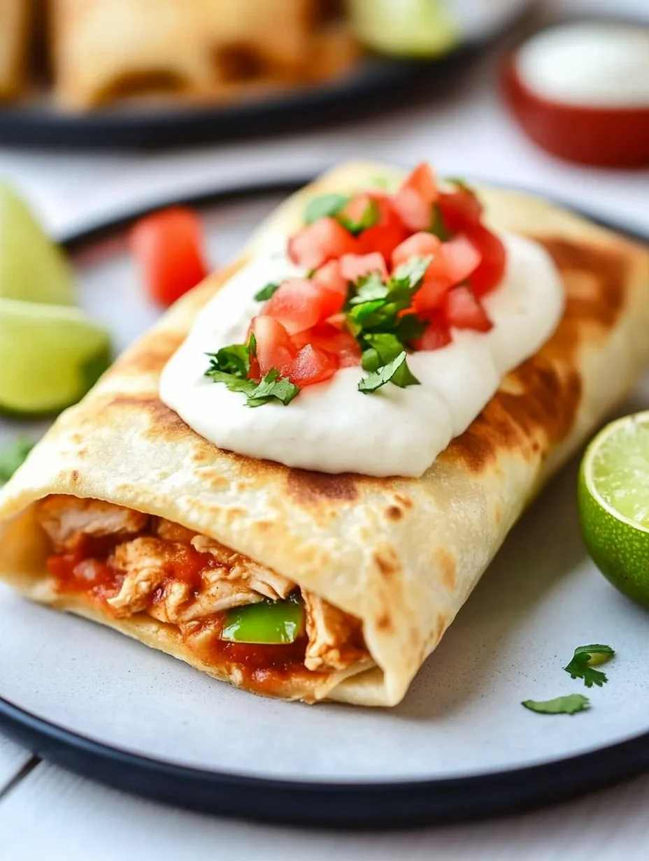 A delicious burrito with tomatoes and cheese on top.