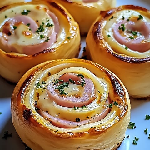 Hot Ham and Cheese Pinwheels