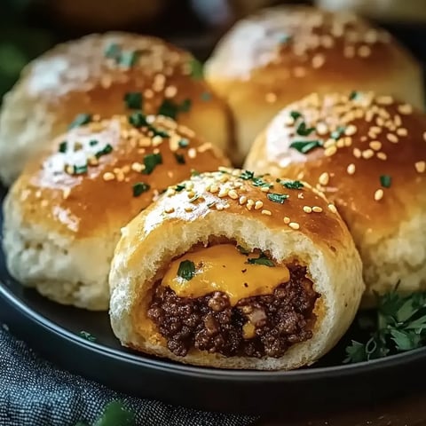 Garlic Parmesan Cheeseburger Bombs