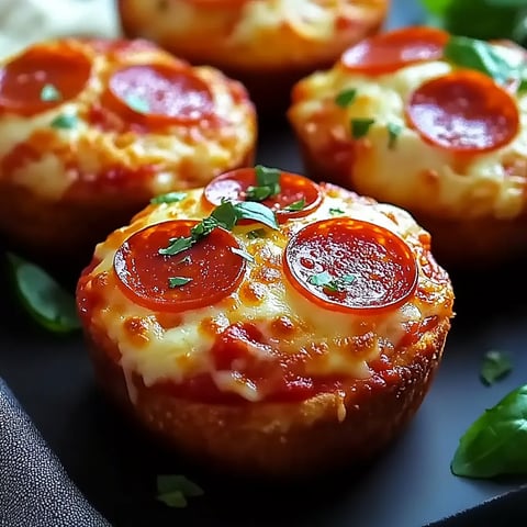 Pepperoni Pizza Muffins