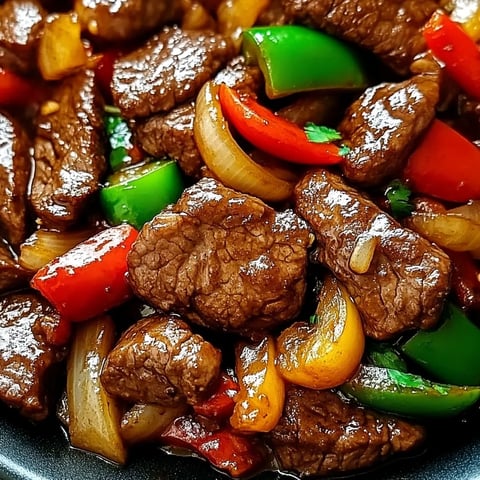 Pepper Steak with Bell Peppers and Onion Recipe